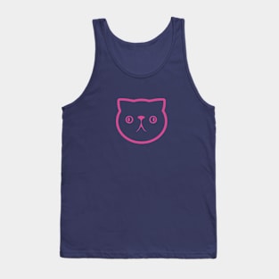 Persian cat's face. Derpy, cute chonk. For cat owners and lovers Tank Top